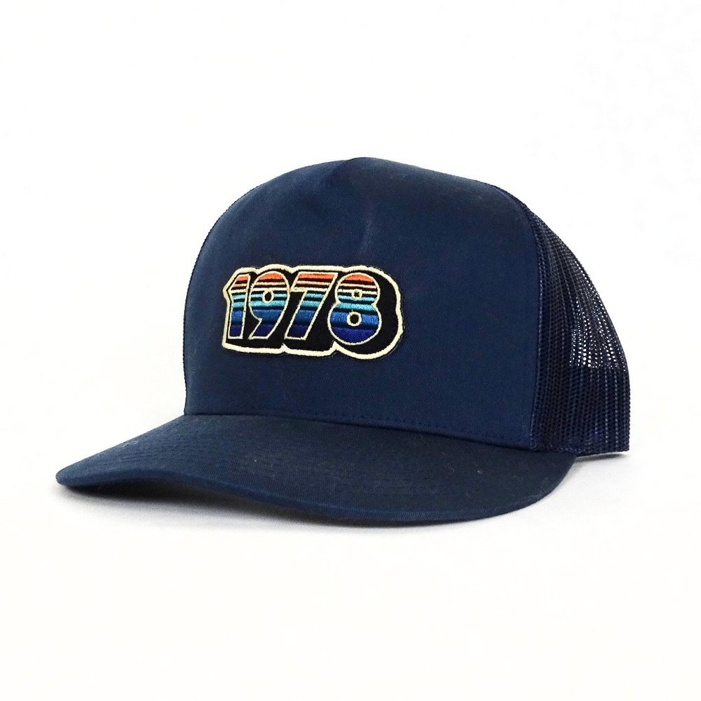 1978 44th Birthday Trucker Hat Cap Rainbow Pride Embroidered Adjustable Retro - Picture 1 of 4
